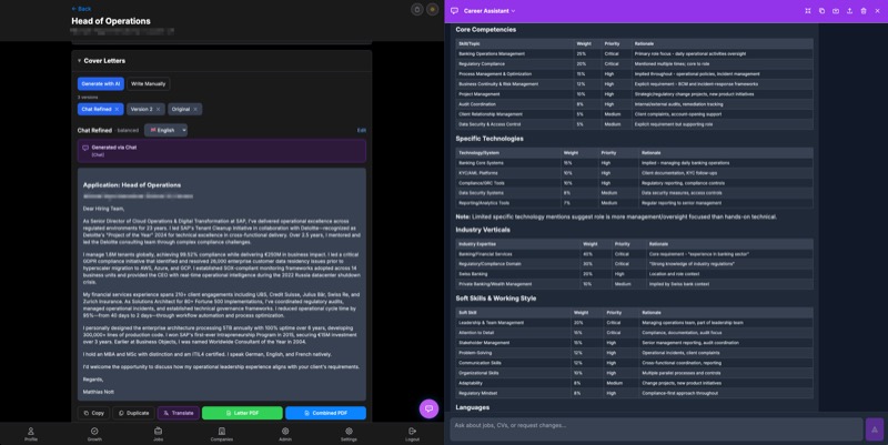 SeriousLetter — AI Assistant screen